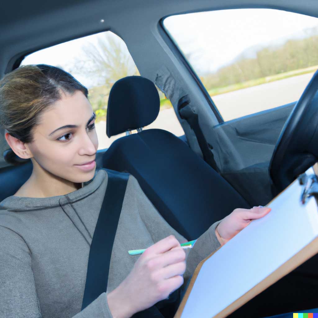 female-driving-instructor, driving school